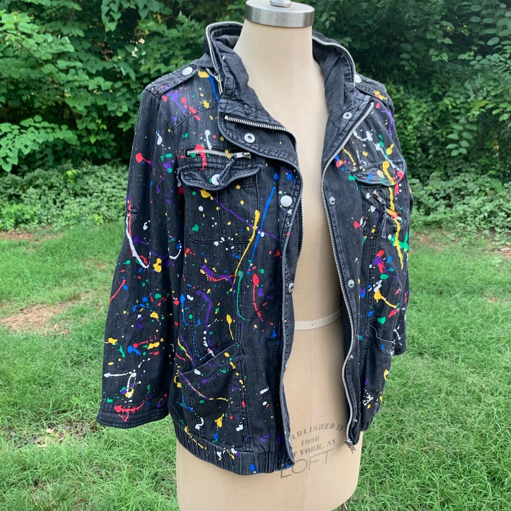 Hand Splatter-Painted Jacket! - Picture 5 of 16